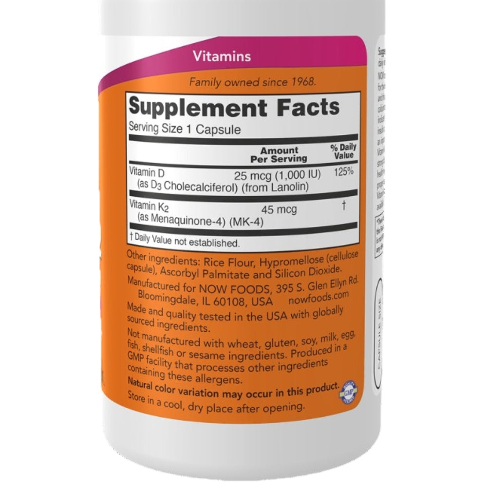 Vitamina D3 & K2 120Vcaps / 120Serv