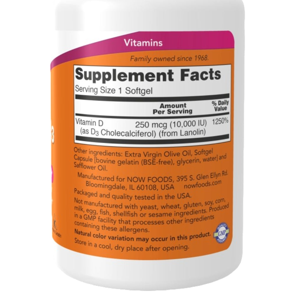 Vitamina D3 10.000IU - 120 Softgel / 120 Serv