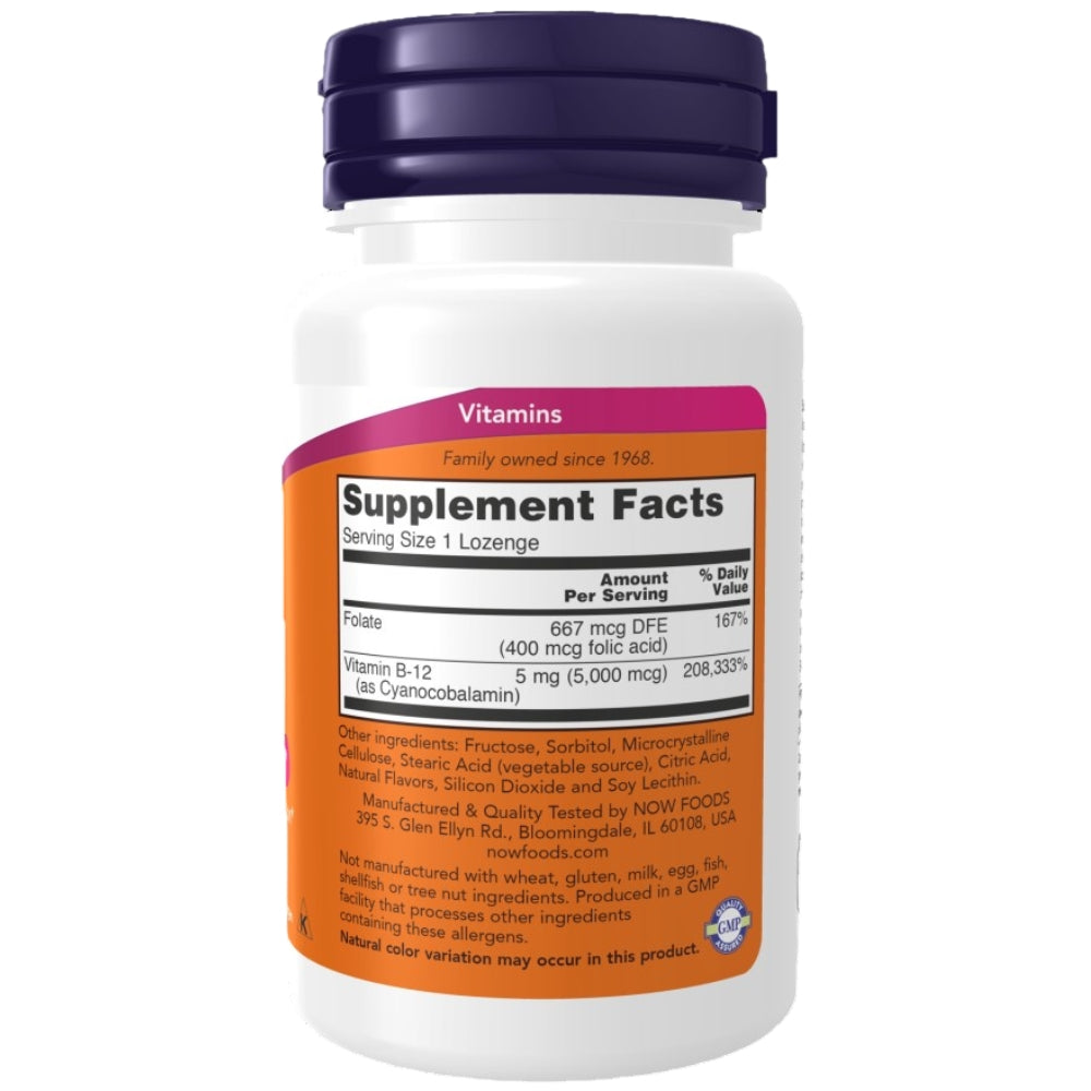 Vitamina B12 con Ácido Fólico 60 lozenges / 60serv