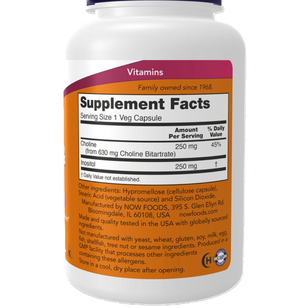 Colina+ Inositol 250Mg - 100 Vcaps / 100 Serv