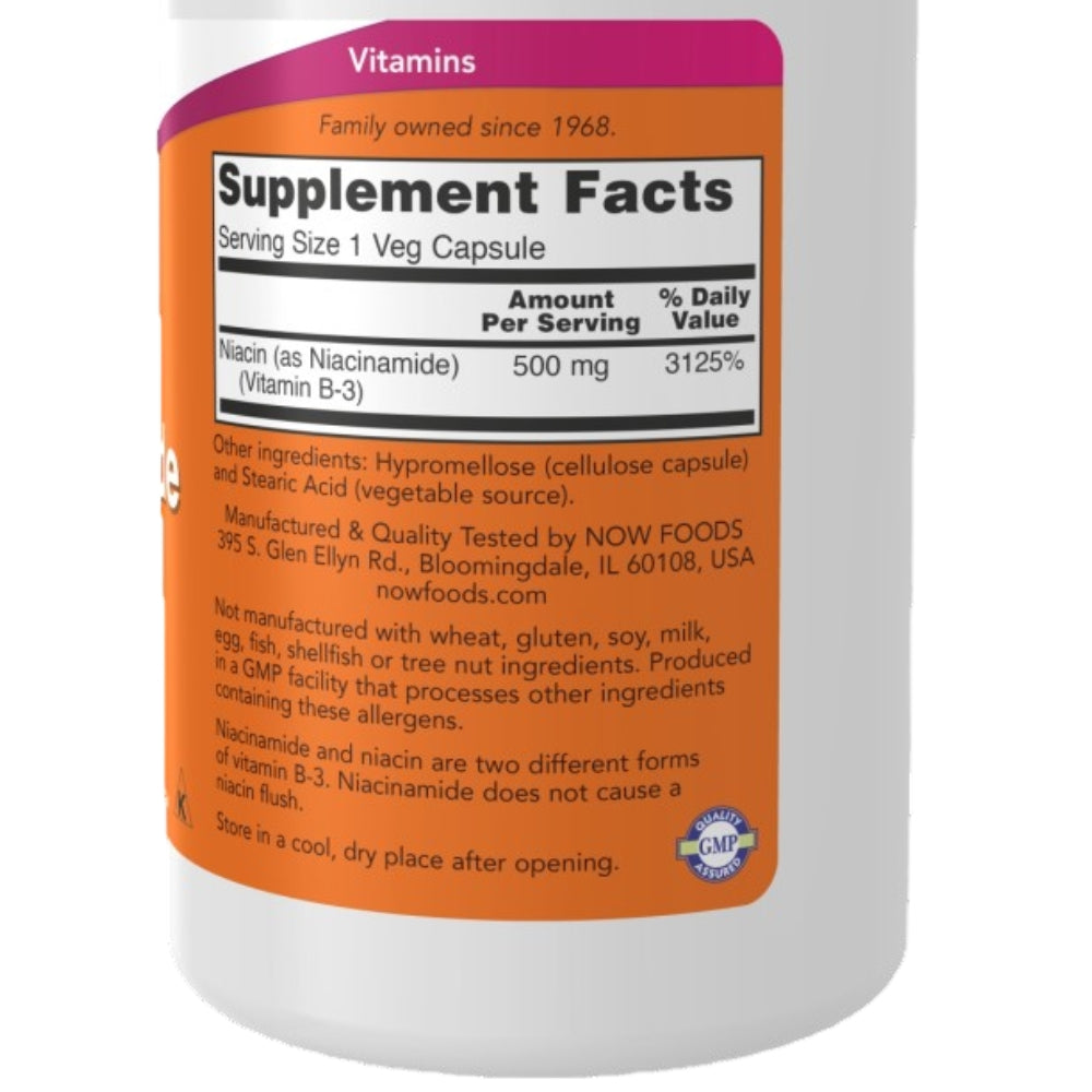 Niacinamida 500mg / 100vcap / 100serv