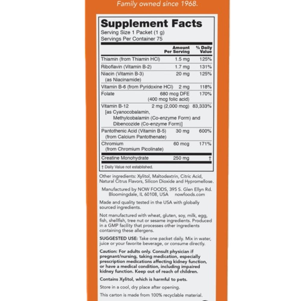 Vitamina B-12 Instant Energy - 75 Sobres / 75 Serv