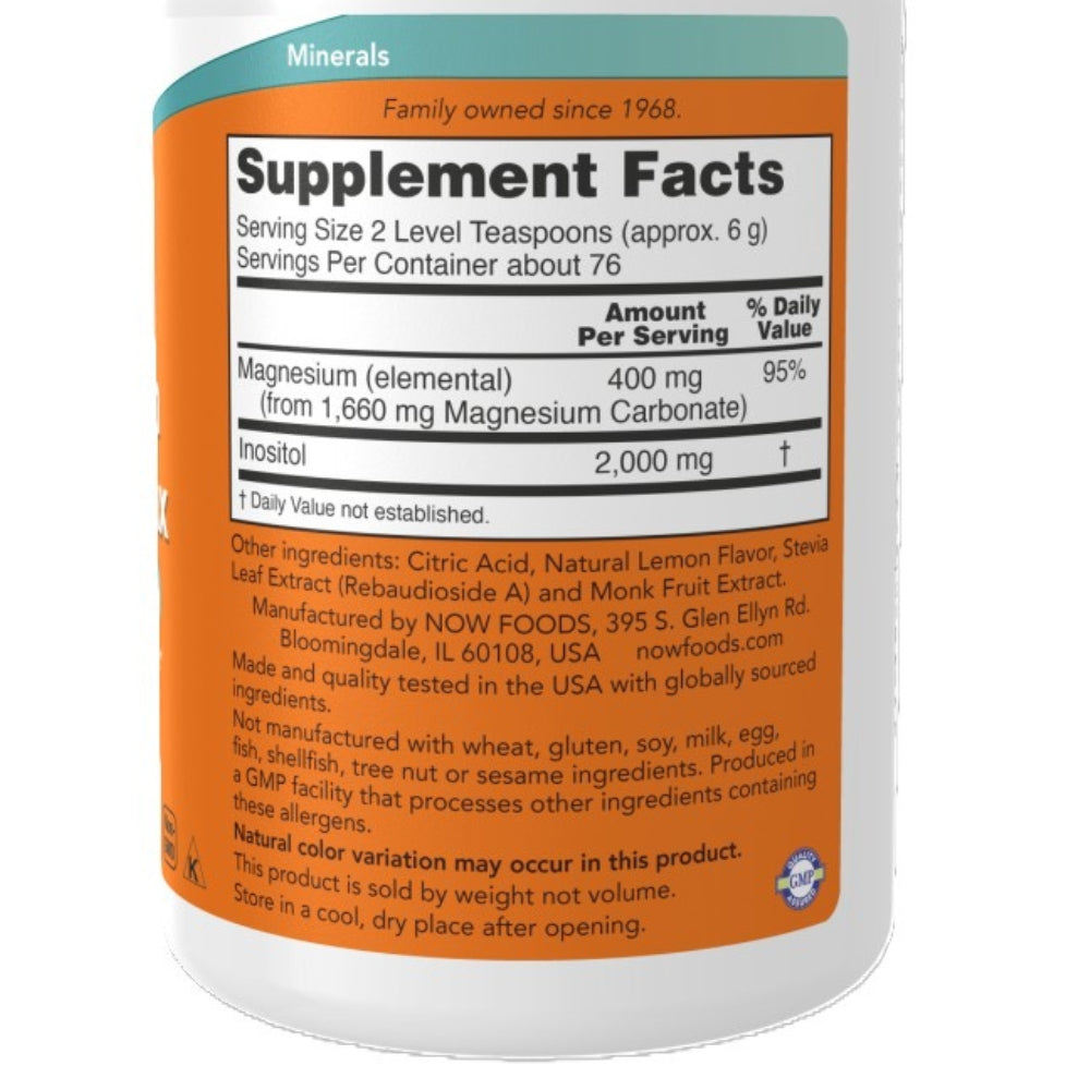 Magnesio con Inositol Sabor Limón 16 Oz / 76 Serv