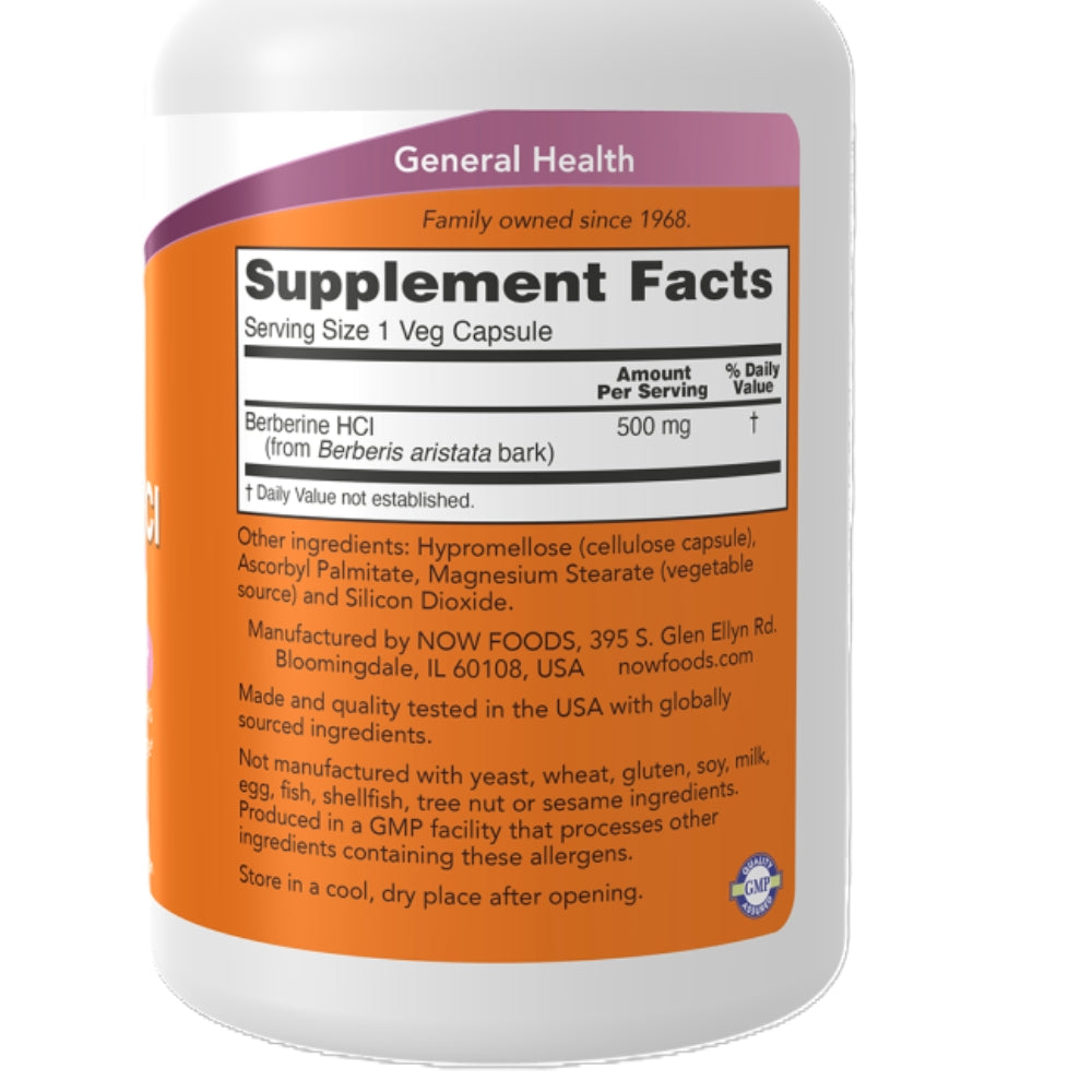 Berberina HCL 500Mg 90 Vcaps / 90 Serv