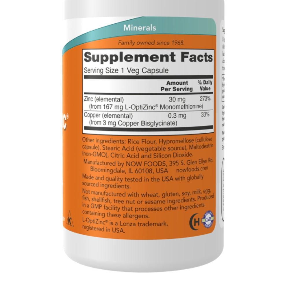 L-OptiZinc® - 100 Vcaps / 100 Serv