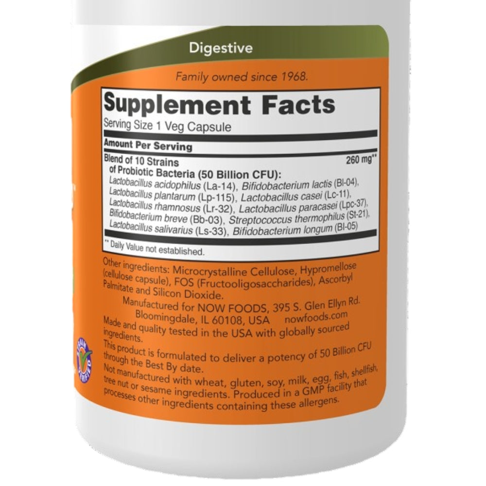 Probioticos-10™ 50 millones - 50Vcaps / 50 Serv