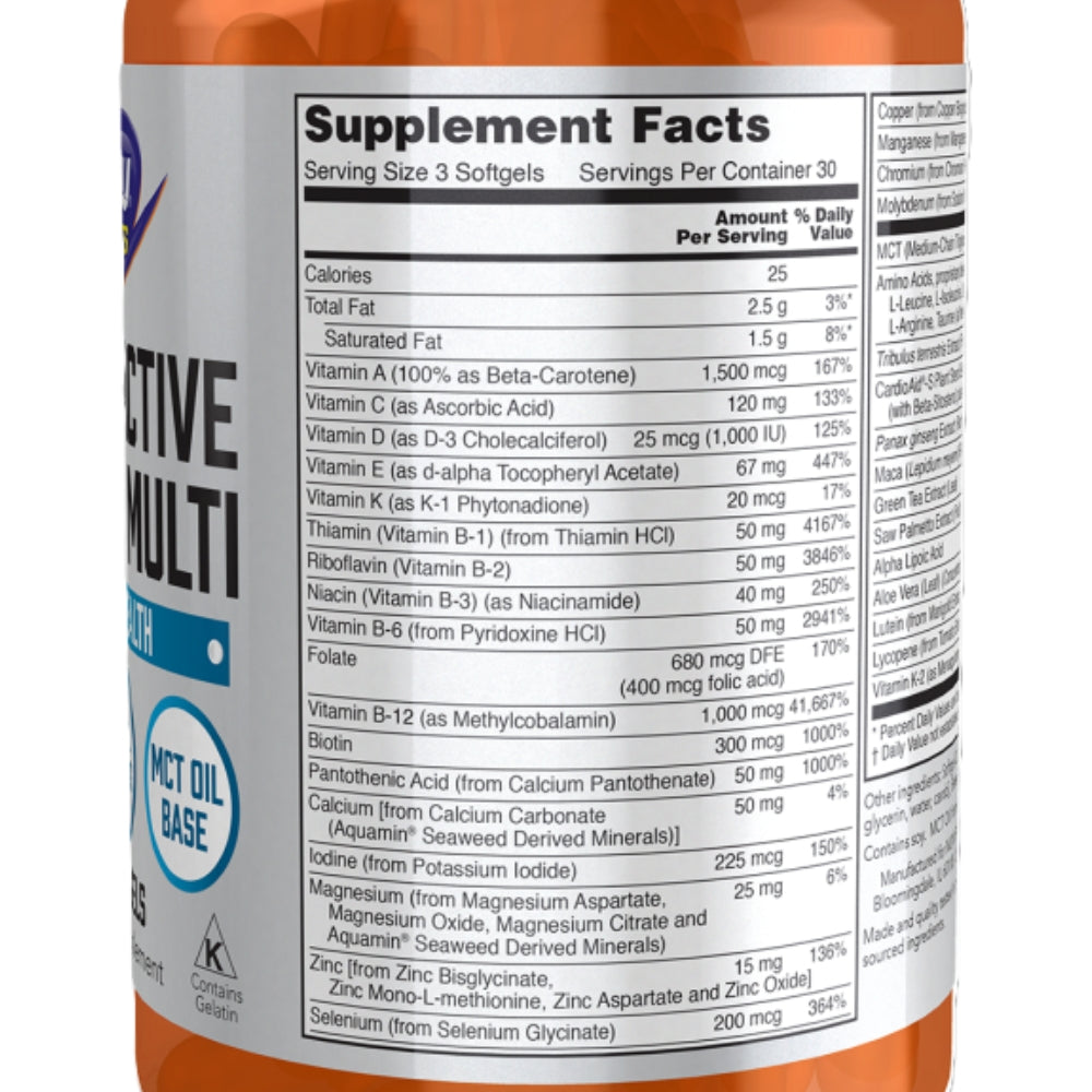 Multivitamínico Deportivo Masculino - 90 Softgels / 30 Serv