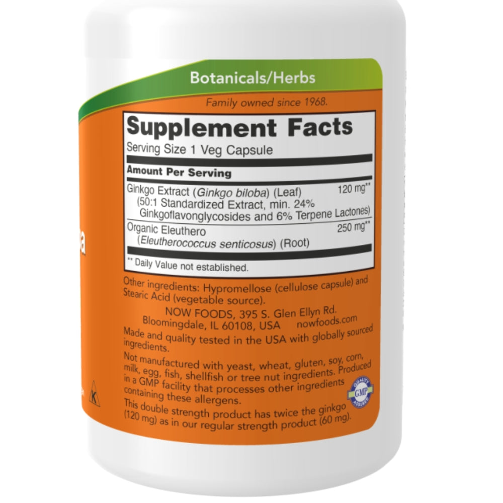Ginkgo Biloba 120 Mg / 100 Vcap - 100 Serv
