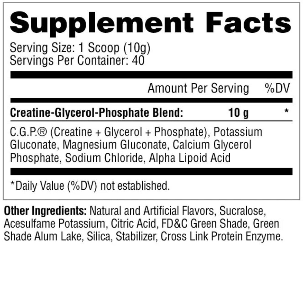 C.G.P.® Creatina-Glicerol-Fosfato 400gr / 40serv
