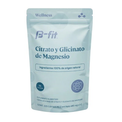 Citrato y Glicinato de Magnesio / 220 Caps - 55 Serv