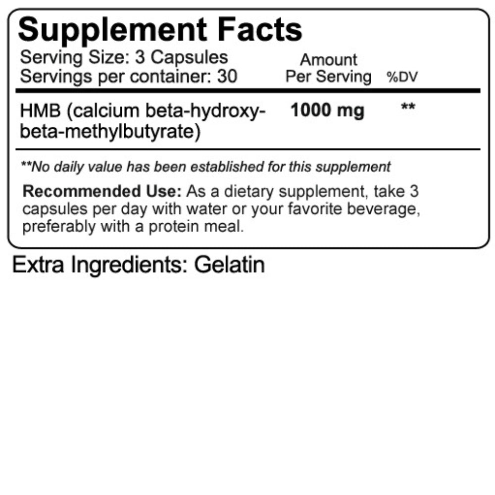 HMB 1000mg / 90cap / 30Serv