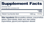 Vitamina C 1000mg 60tablets / 60serv
