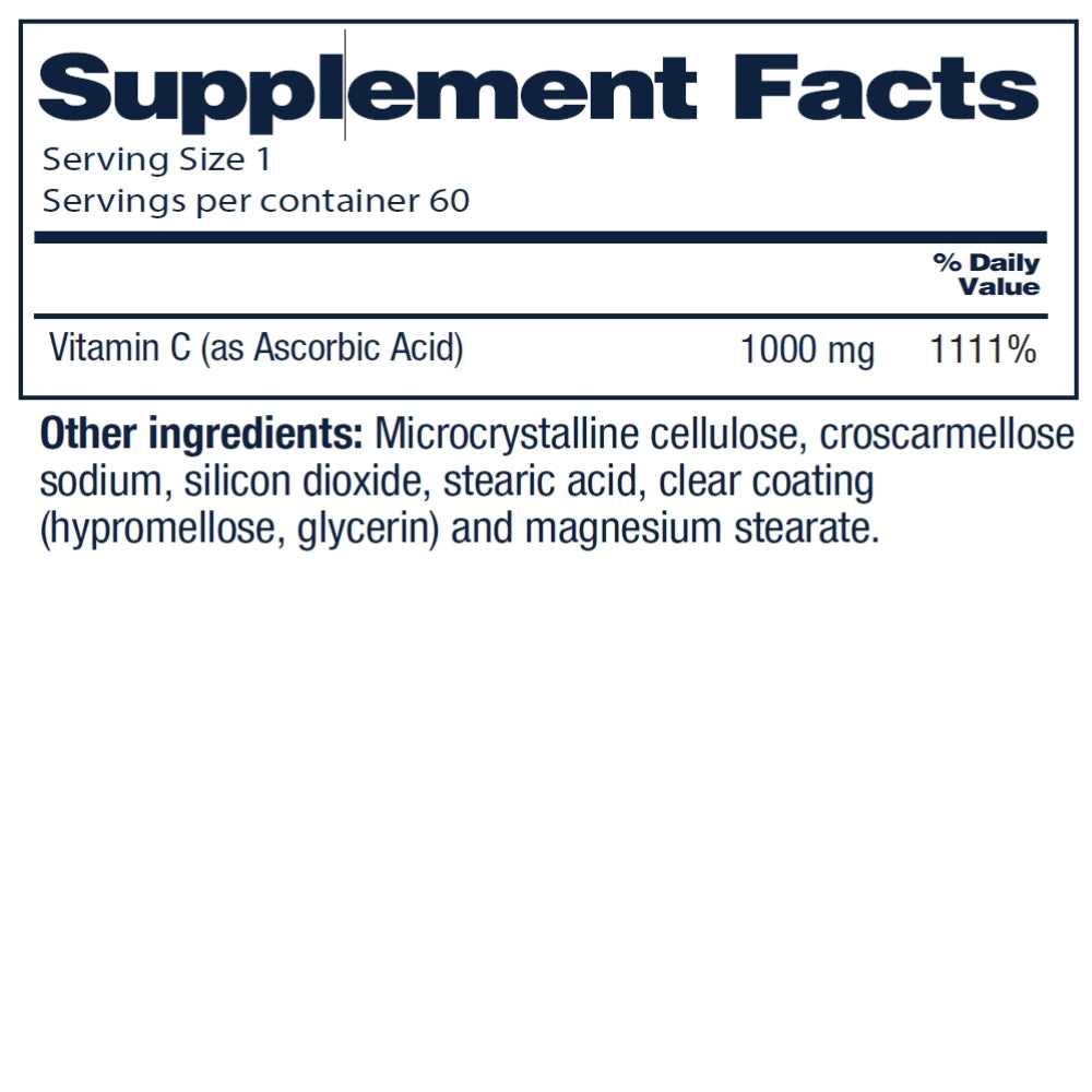 Vitamina C 1000mg 60tablets / 60serv